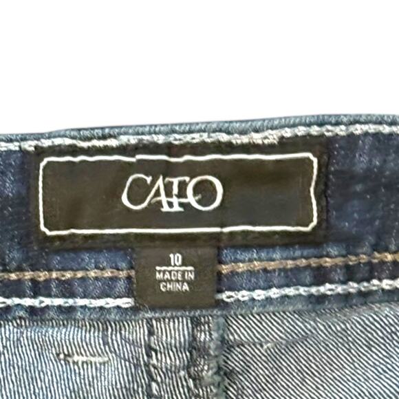 Cato Denim Shorts - Size 10 - Blue with Sparkle Stud Detail on Back Pockets - Picture 11 of 16